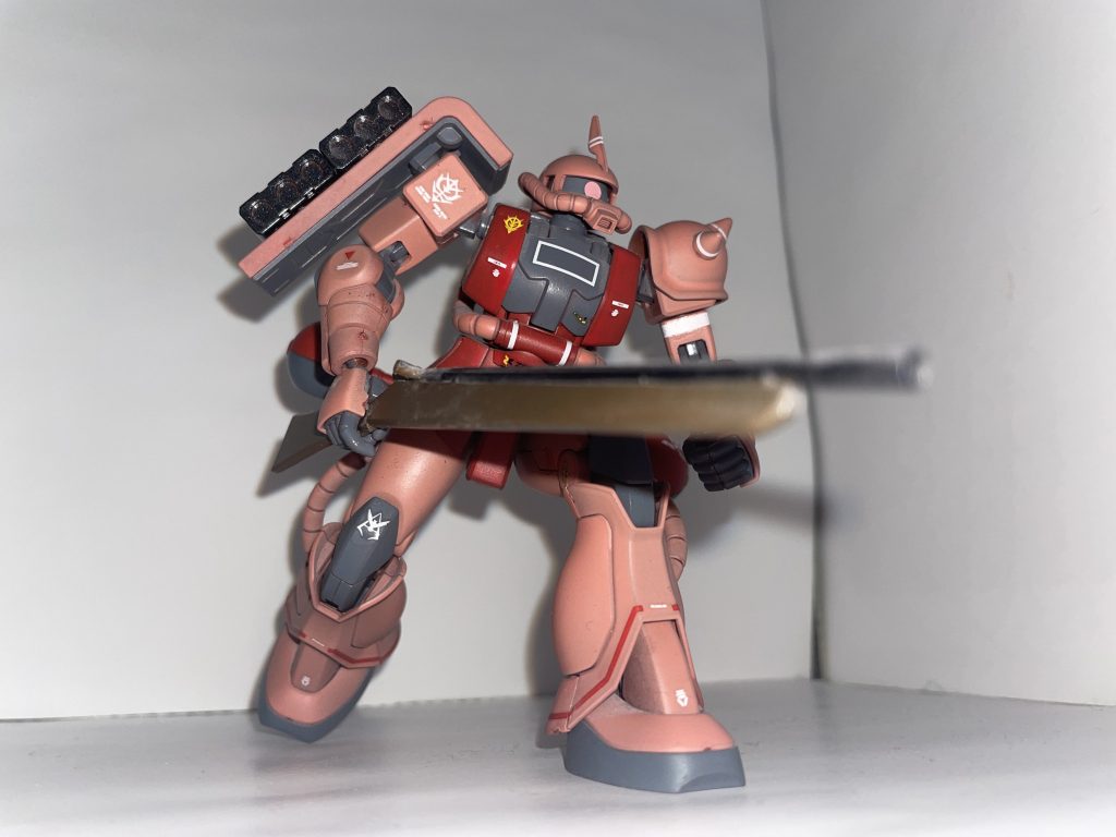 MS-06S/シャア専用ザクII［マッド・アングラー隊／ジブラルタル戦仕様］〔正式名 ガンダムベース限定 シャア専用ザクII(21stCENTURY REAL TYPE Ver.)〕【パルスアレンジ・オブ・カスタム＋カラーモデル】
