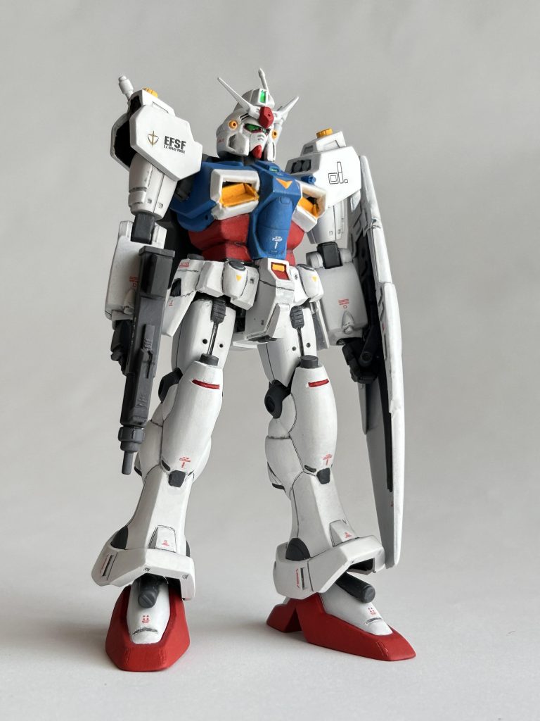 旧キット1/144ガンダム試作1号機–5枚目/制作者：たけ