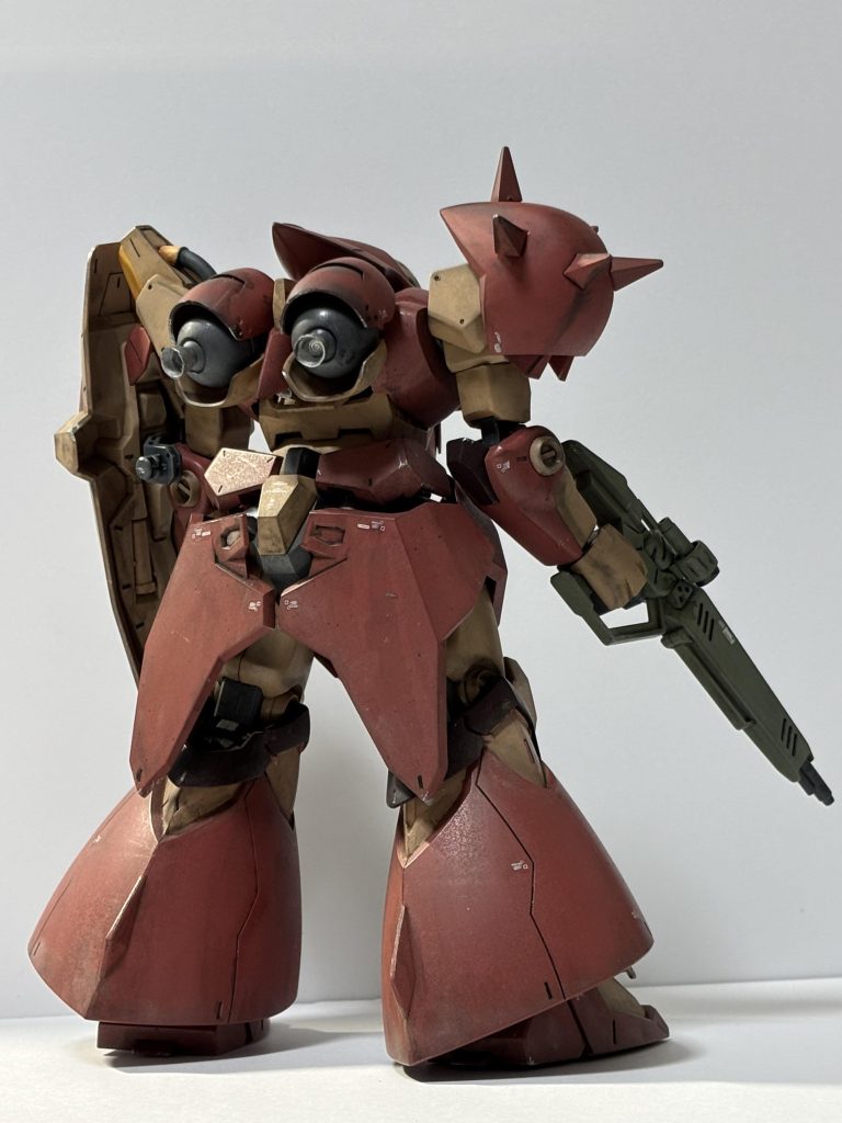 カラーレシピは説明書のとおり、デカールはガンダムデカール閃光のハサウェイ汎用①を使用、トップコートはつや消しです。