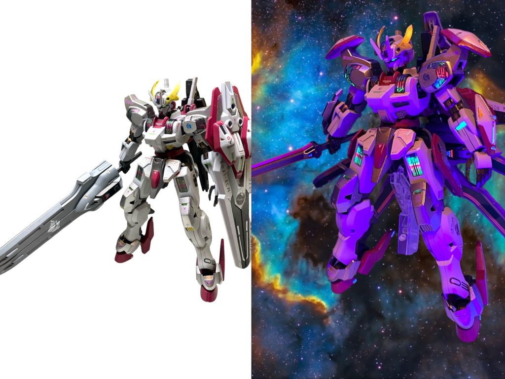 既出のローゼッテですが、今回、最終決戦仕様ということで、ダリルバルデ・ザラマンデルから譲り受けたという設定で、ガーディアンを装備させてみました。本来の獲物ということでさすが似合ってます👍エスカッシャンと併せて、17のビットステイヴを装備する形態です。