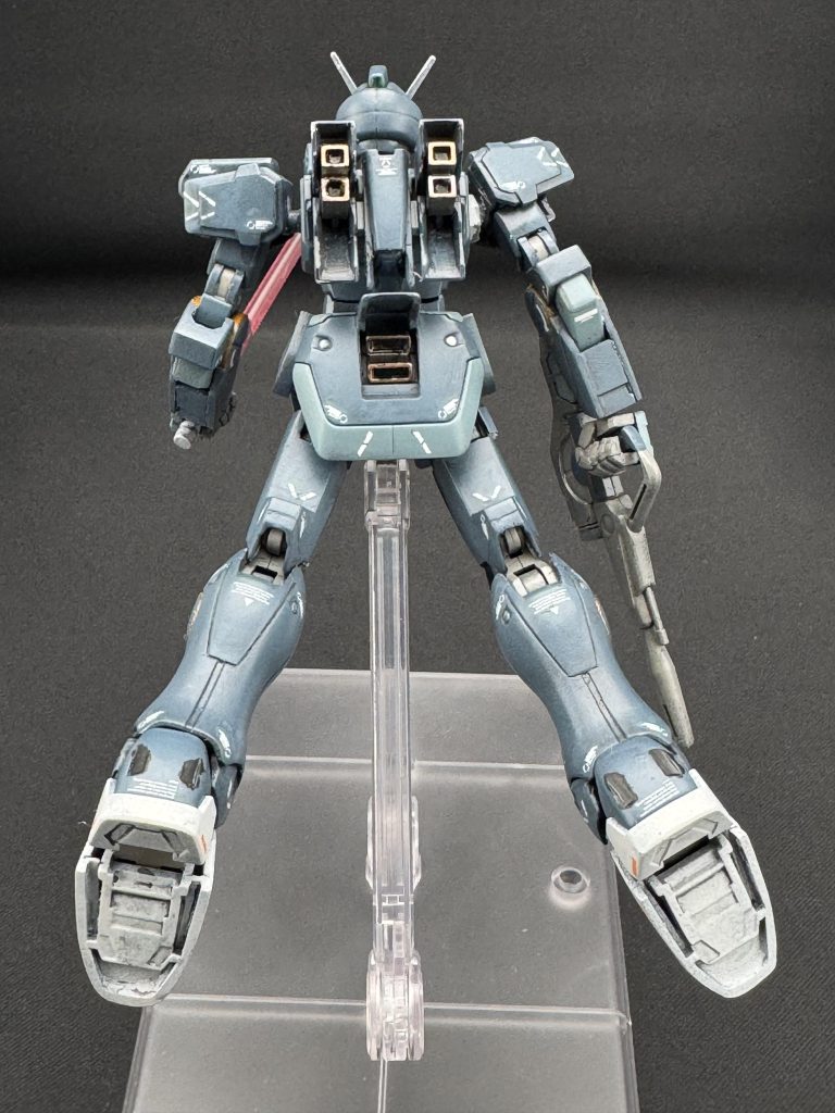 バックショット…スラスターは今回は蛍光クリアー塗ってないのでビコーンしない…クロームとカッパーとつや消し黒で塗り分け