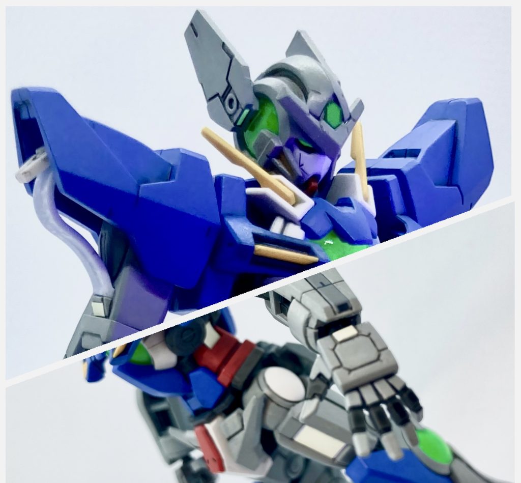 アメイジング同様に指の塗り分け。前回は第一関節から第二関節でしたが、今回は指先から第一関節と、第二関節から第三関節に。手間かかりますが、カッコよくなると思います‼️