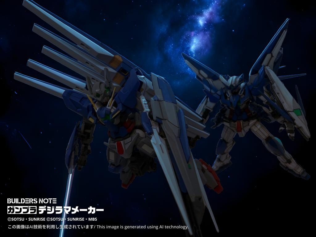 デジラマでアメイジングエクシアとランデブー飛行を。