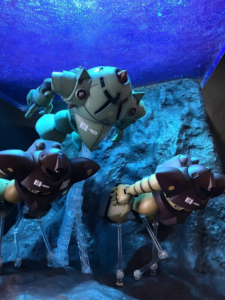 水中ジオラマ（HGUCゾック&ゴッグ）