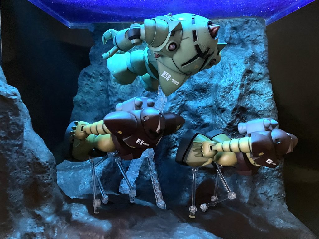 水中ジオラマ（HGUCゾック&ゴッグ）–2枚目/制作者：いぬわし