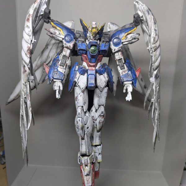 一旦全身だけ  MGvar.kaウイングガンダムゼロew 簡単ウェザリングフィニッシュ