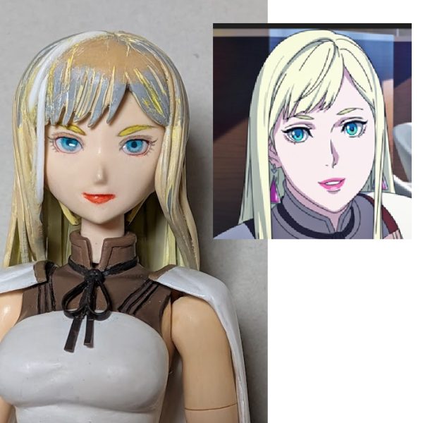 ハサウェイ２が上映中なのでこ奴らの再改修を始めました。ギギからやってますが難しいですね。ギギさんは結構面長なんですが、ベースキットのフミナさんは結構丸顔なんで面長にするのはきつい。細顔に見えるように髪型でなんとかしたいですね。３枚目はギギの顔の変遷の過程です。結構迷走しました。顔はとりあえずこれで。髪型をもうちょっと何とかしたいですね。（4枚目）