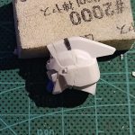 頭部を1ミリ傾斜それによる隙間埋め肉抜きの処理、ツメ部段落ちを面一処理、ファンネ[…]