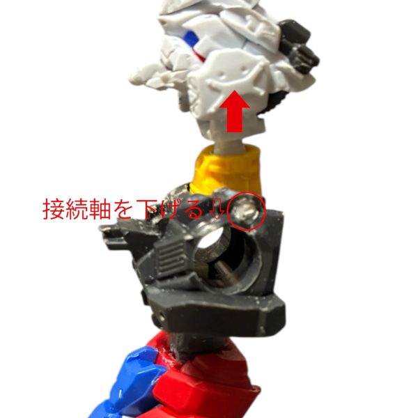 おもに顔の向き顎引くように改造ディテールも追加ガンダムらしくなってきた(*´-`)（2枚目）