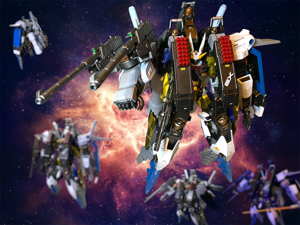 また、脚部ユニットには、全人類GUND化計画の為にビット化された小型アンプリフィアユニットが8機格納されており、データストームの強度を高める信号増幅装置として機能するなど、まさにラテン語で“神秘”を意味するその名に相応しい能力を有する。だが真に驚くべきは、これが特別機や専用機などでなく、“究極の量産機”として既に多数を製造・配備している宇宙議会連合の経済力と物量であり、それを操る現議長の政治的手腕である。