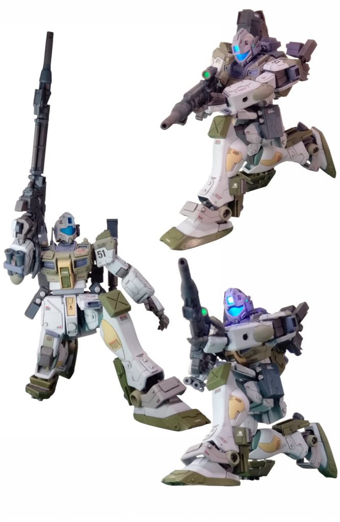 Ike主任:右膝にスパイク付き装甲を追加して膝立ち安定。左側頭部には高感度センサーを追加。