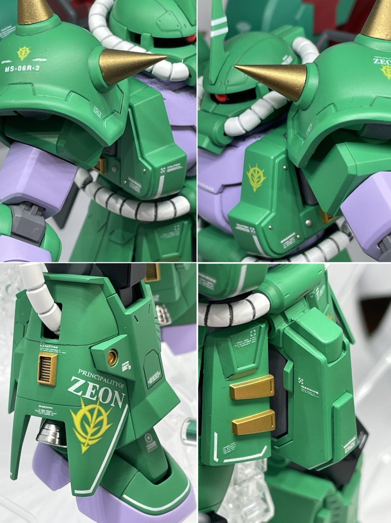 サンダーボルト特有のシーリングされた動力パイプは廃して通常の動力パイプに変更、胸、膝、股間のバーニアはパテ埋め。