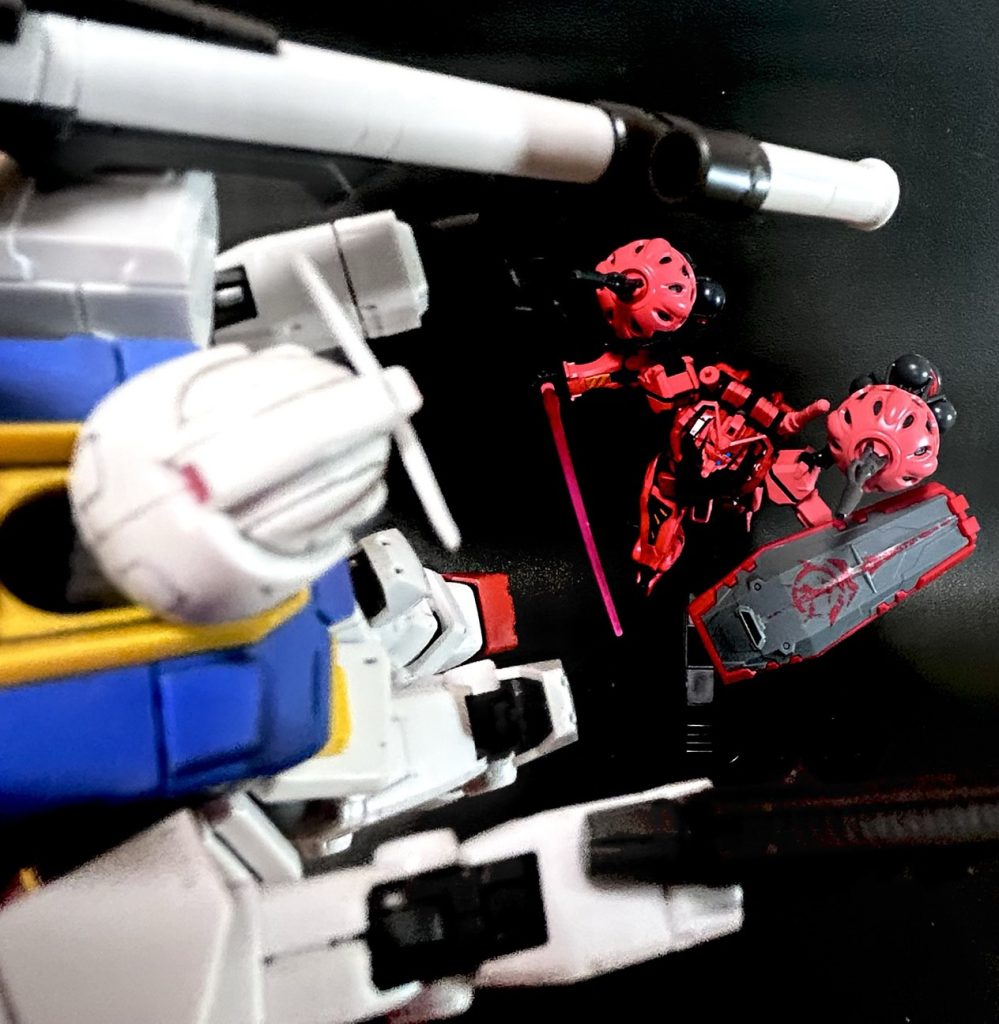 これが…この写真が撮りたかった！！！「貴様は…何者だ！　向こう側から来たパイロット！！！」