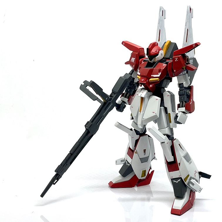 MSZ-007 量産型ΖガンダムB-CLUB第20号に掲載。Ζガンダムは可変機でコストがかかるから、非可変機で量産型を作ろうとしました、けどそれじゃΖガンダムにこだわる理由がないよね、なんて理由で採用されませんでした、といった悲しい設定のMS。これも、ガンプラ化はされていませんが、ガレキは存在したよう。私は2022年2月ごろに、新HGUCゼータガンダムで自作。量産型Ζガンダム 風https://gumpla.jp/hg/946856