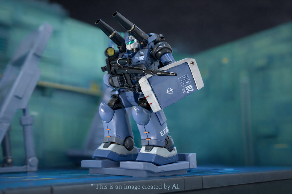 AI画像でカタパルトに乗せてみました.THE ORIGINではこんな出撃しないですけどネ...！