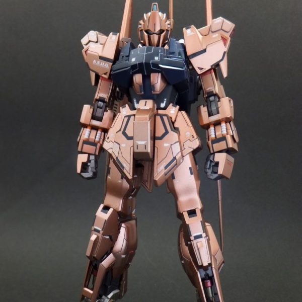 【HGUC】百式をスジボリメインでディテールアップ全塗装