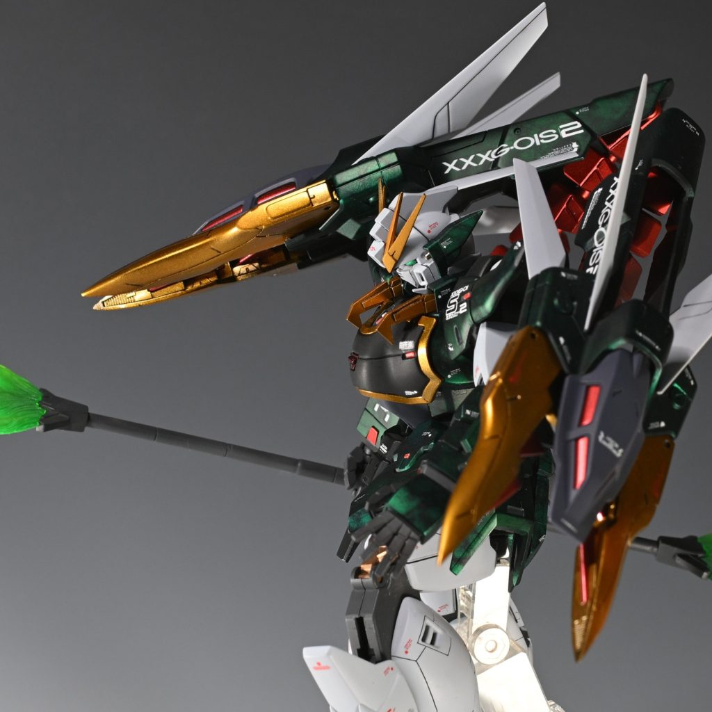 デカールは、キット付属はほとんど使用せず、機体番号である”XXXG-01S”をガンダムデカールから、”2”は、フォントが似たナンバーデカールから転用しました