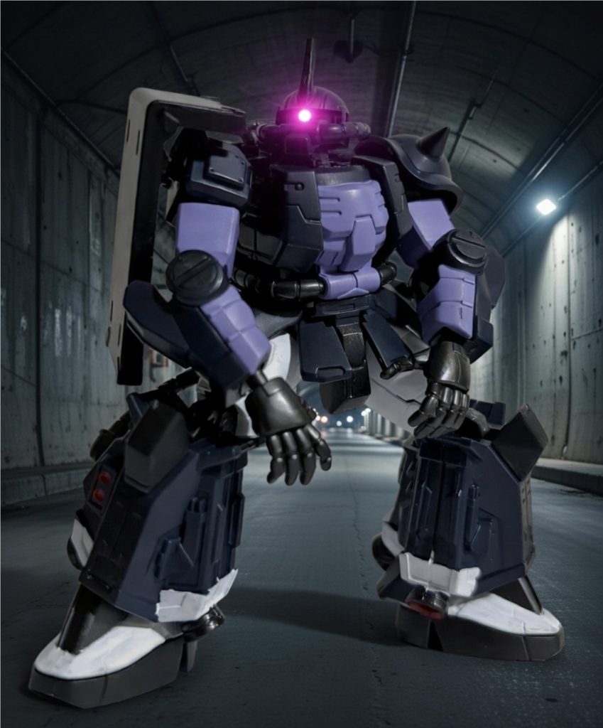 「お控えなすって」を応用して仮面ライダーファイズ（またはドライブの「ひとっ走り付き合えよ」のポーズか？）の特徴的なあのポーズも決まっている(zaku-kao2)