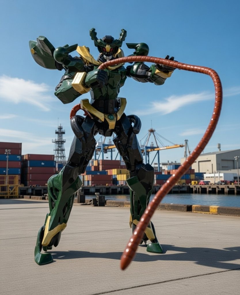 「ギルスフィーラー」と呼ばれる触手状のムチはヒートロッドをリペイントしたモノ。