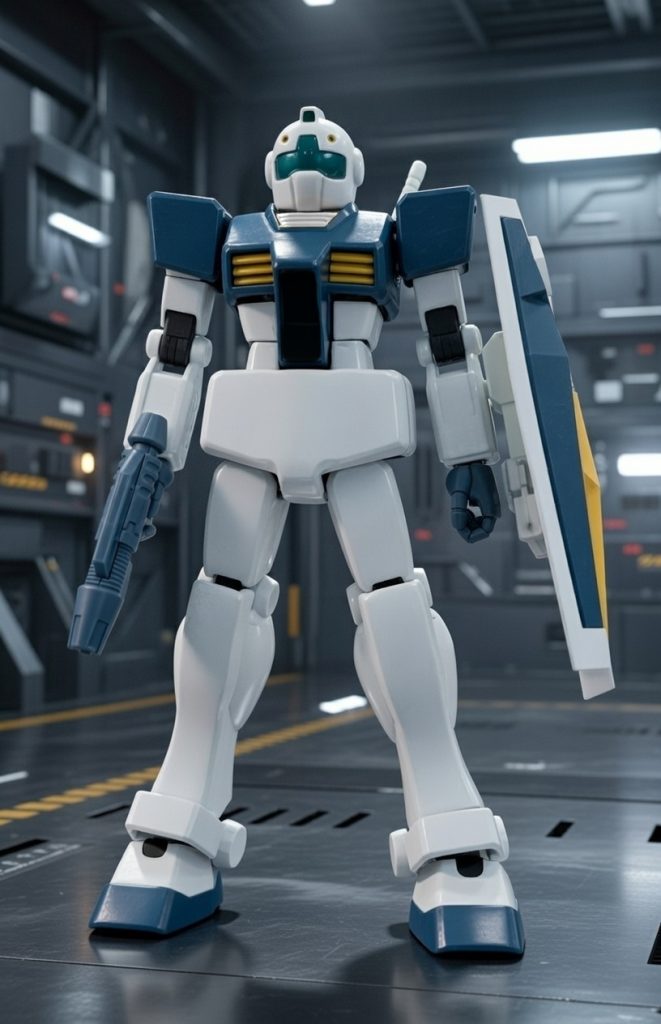 格納庫のGM。構図はリアルタイプGMのパケ絵を参考にした。