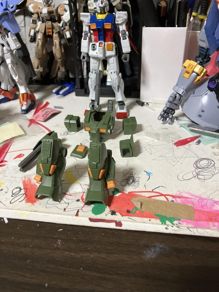 初めて筆塗装しました。塗り忘れと濡れてない所はまた塗りたいと思っています