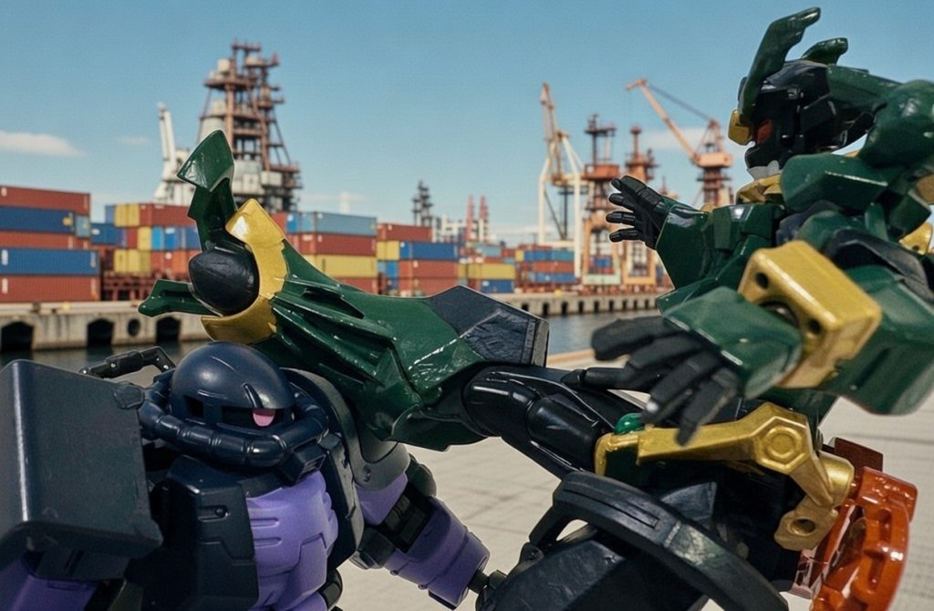 いわゆる「かかと落とし」であり、これを喰らったモビルスーツは一撃で撃破されてしまう。