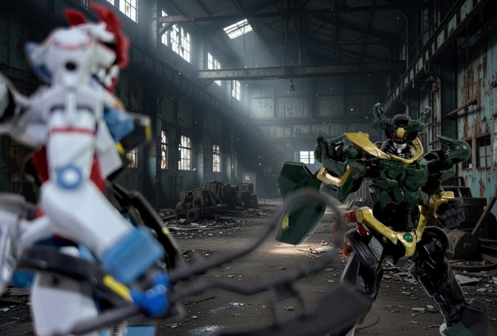 ギルスと対峙するジークアクス。果たして敵か味方か?