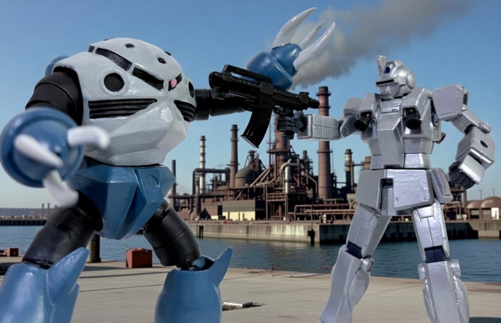 ズゴックとの対決。