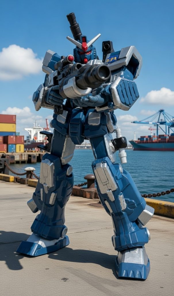 「GG-02サラマンダー」高威力のグレネード弾を発射。威力はあのハイパーバズーカに匹敵し、モビルスーツの装甲をいともたやすく吹き飛ばしてしまう。