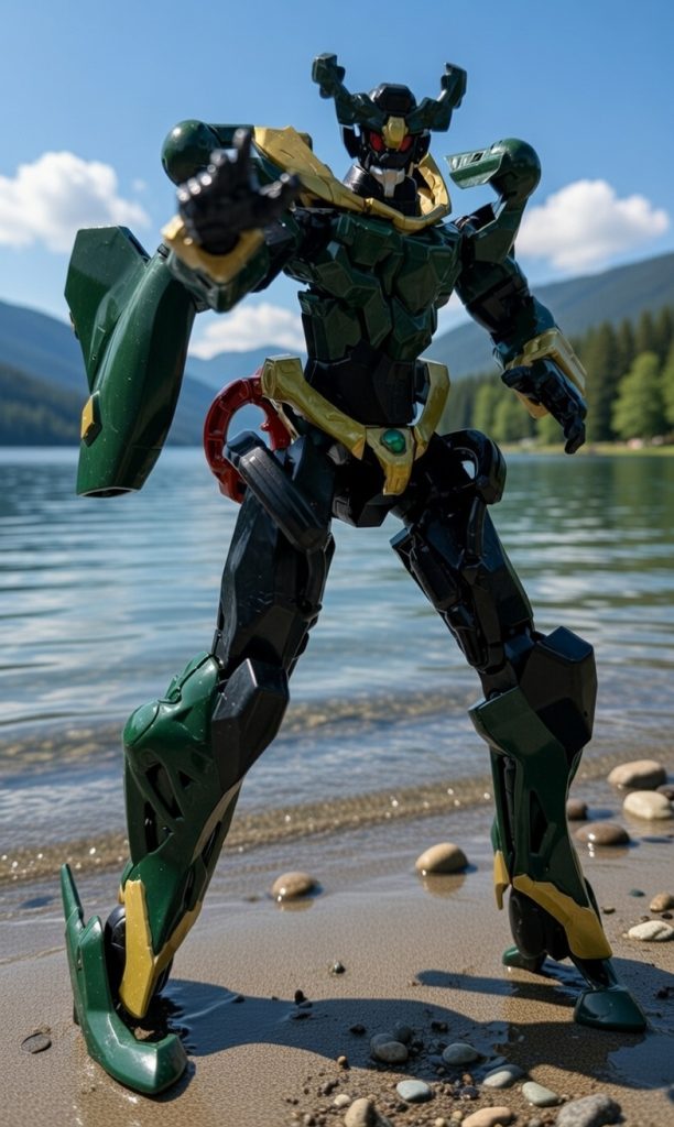 スチール写真風ポーズ。ギルスと言えば「水落ち」なので湖での戦闘シーン風にしてみた。