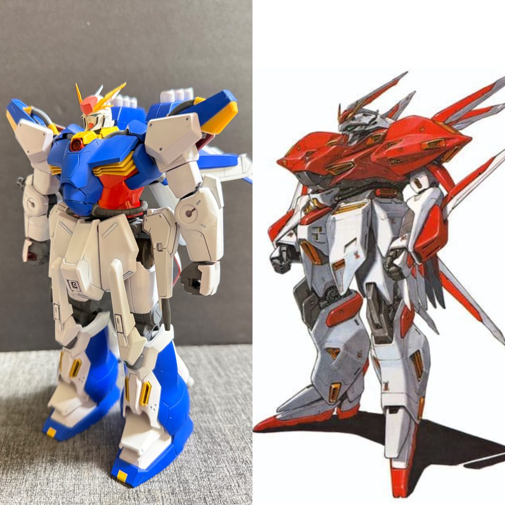 ■ゾーリン・ソールとの関係（姉妹機設定）●開発ライン本機ゾーリン・ソード（RX-105X オジマンディアス）と、ゾーリン・ソールは、反地球連邦軍が推進した次世代MS開発計画「ZORIN SEED（ゾーリン・シード）計画」から派生した姉妹機である。両機は共通して、「ミノフスキーフライトによる空域支配」と「サイコミュ兵装による遠隔制圧」という革新的な思想を中核に据え、同一の基礎フレームと技術群を共有している。しかし開発の進行とともに、導入された技術要素――サザビー系サイコミュ運用思想、ALICE系AI理論、NT-D断片データの扱いを巡って、計画内部の思想が決定的に分裂した。●姉妹機としての役割分担RX-105X（ゾーリン・ソード／オジマンディアス）　ミノフスキーフライトを主軸に、機動力と火力を最優先してまとめ上げた空戦制圧用の実戦試験機。　サイコミュは「勝つための武器」として整理され、AIによる操縦補助で複雑な運用を成立させた。ゾーリン・ソール　サイコミュの拡張とニュータイプ適性の引き出しを最優先した精神感応実験機。　戦闘能力よりも、サイコフレーム共振と制御安定性の研究が優先され、より危険で未完成な方向へ進化した。●開発分裂の理由ゾーリン・シード計画は、反地球連邦軍内部の二つの派閥対立によって分岐した。A派（実戦主義）　「今この戦争で勝てる機体を作れ」　→ ゾーリン・ソード（RX-105X）系列B派（未来主義）　「ニュータイプ兵器こそ次の時代の支配権を握る」　→ ゾーリン・ソール系列その結果、同じ技術の根を持ちながら、片方は“即応戦力としての完成”を目指し、もう片方は“次世代の覚醒”を追求するという、思想の異なる二機が誕生した。ゾーリン・ソードが「勝利のための剣」なら、ゾーリン・ソールは「進化のための器」である。