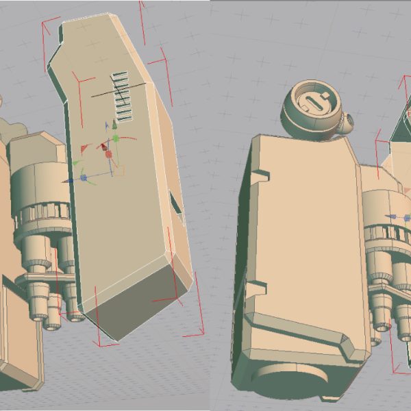 ガトリングらしきもの作る。やはりサイズ的に厳しいが取り敢えず検証。ギミック考証設置改善独自機構…擦り合わせ中。展開機構…写真のようになるが、元々この開閉機構にも異論があるので…納得する物に改変するかもしれない。…もういい加減、降参して独自路線と名乗るか…いやいや、センチネル・センチネル…風(笑)。続く。&nbsp;（2枚目）