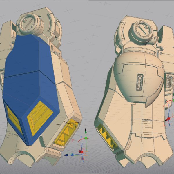 色を入れたのは仕上げを読んだ訳ではなく、アレックスに見えてんのかなぁと単純に思っただけ…。客観性は自分に期待出来ないので。あまりに前衛的に過ぎると、らしさを失う危惧から…でも色彩情報って凄いよね。こりゃ返って判断鈍るわ。内フクラハギはこのままにするか、ガンダム用内外パーツ入れ替えてランダムスレート内側装備もあるか…要検討。アノでっかい小判型カウル本当に付けたくないんだよなぁ。この辺でスラスター周りの細かいディテール入れて、一旦顔の改造へ移行しようかなぁ…。腕って元々無理がある上に、関節の向きもあまり上手くは整理されていないので(暴言…)いっそ単純に行こうかと。それとも下腕、ギミック用に反則技使うか?…。大体、Aさんは…ガトリング勝手に外すかも知れんし(笑)。「重心が先端に来過ぎてエイムがブレるんだよなぁ(-