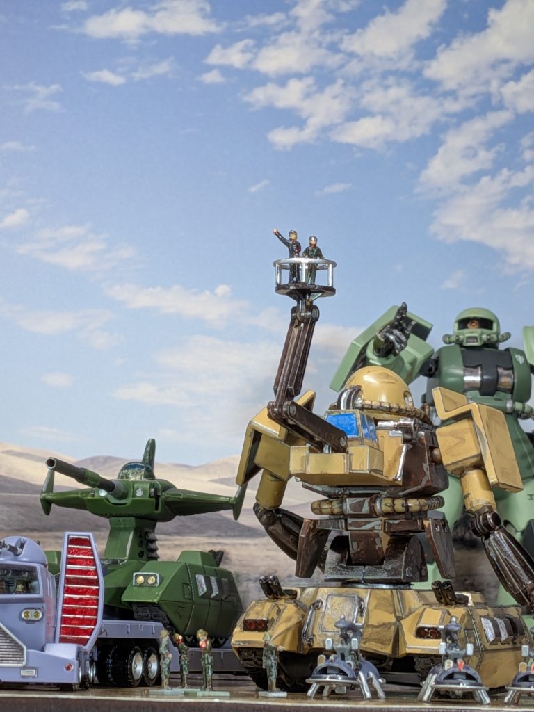 後ろから撮った図クレーンの先の人が映えるようにしましためっさ怖いだろうけど、ちょっと乗ってみたい