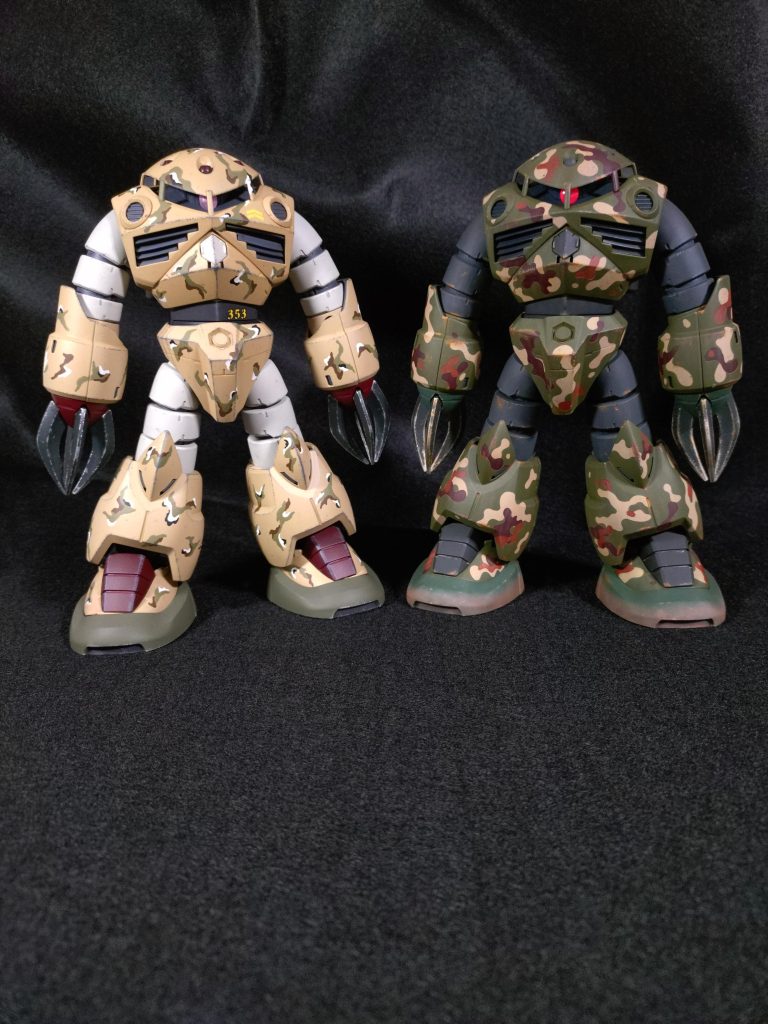 ツーショットその①　過去作ズゴックと。塗装だけでこうも変わるか。