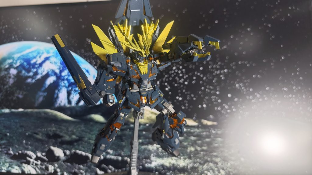 アームドアーマーBSは中折れするように加工しましたが、写真の角度ぐらいが限界でした。