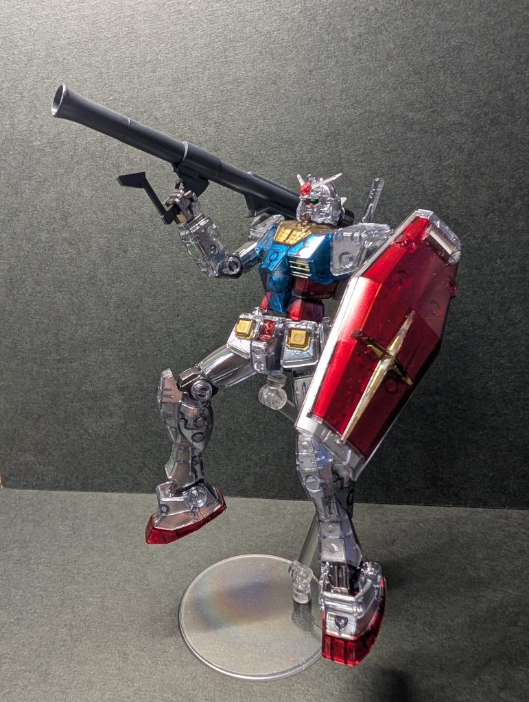 制作途中ではイマイチだと思ってましたが、完成するとそれなりによく見えてくるのは親心でしょうか?🤭ただ、顔がハッキリしないのが難点ですね。