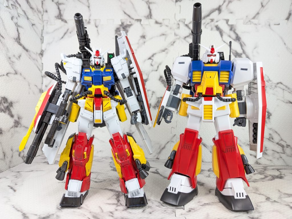 何体かパーフェクトガンダム風に塗装してる作品は見ましたが、ここまで似せて作ったのは見たことがなかったのでやってみました