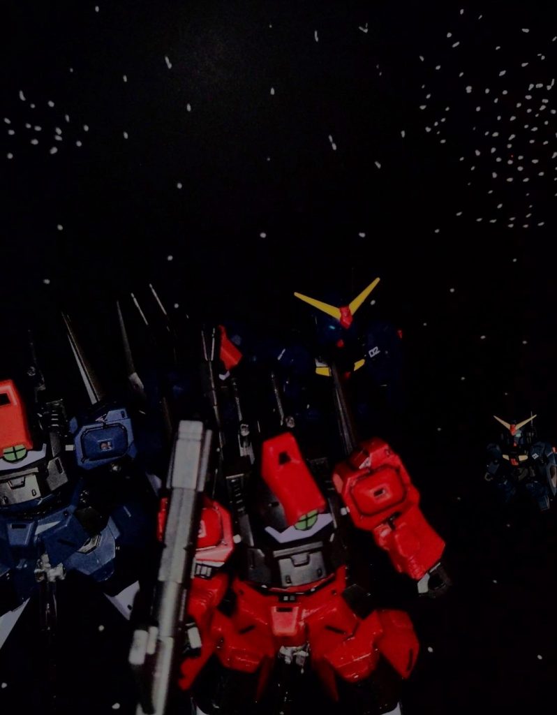 「どうした？ついて来ないのか？」「いえ…連邦軍は嫌いですし…何よりもティターンズはもっと嫌いなんです。」「よし、その代わり必死でついて来いよ。ティターンズの追撃隊はすぐに来る。」