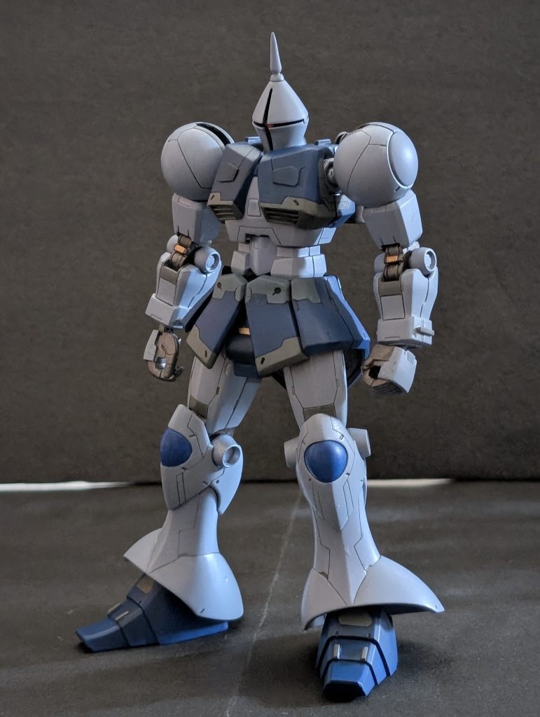 水色部以外は筆塗りです。