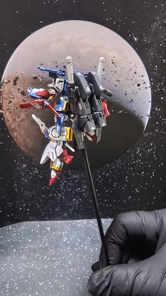 バックパックももう少し色分けしようかと思いましたが、Gフォートレスにした時に色分けしてないほうがバランスが良さそうだったので1色で。