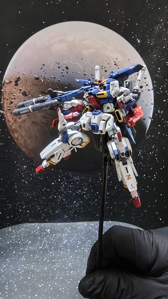 ジオラマで隣にキュベレイが来ることを想定しての決めポーズ