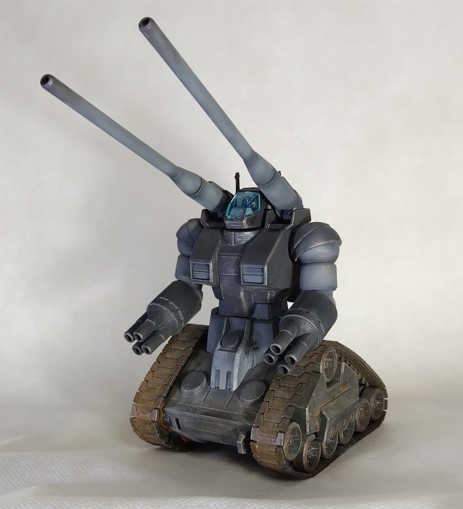 4号戦車に見立てて、ジャーマングレー、ニュートラルグレーの2種で塗装。