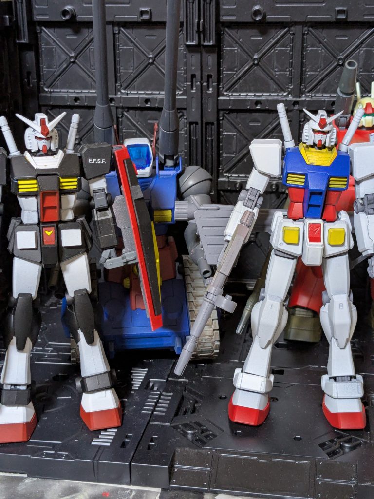 hgリヴァイブ版ガンダムは失敗作になります。色分けちゃんと出来てないですね😅
