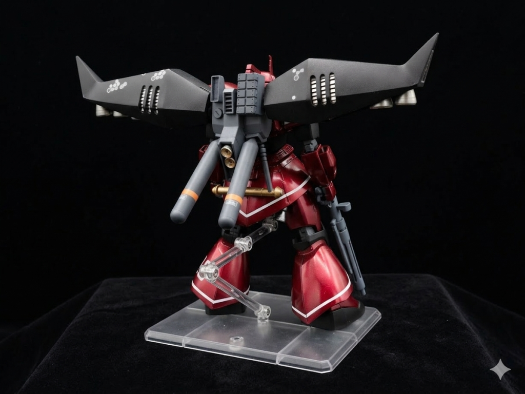 特徴的なバインダーはバルサ材を型にしてプラ板をヒートプレスしたものを加工して作りました。ビームなぎなたは