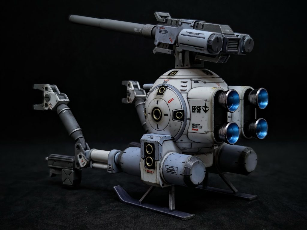 ゴテゴテになってしまったな(笑)何せ素組みは白、グレー、ブルーグレーで、超味気無かったんですー(。-∀-)