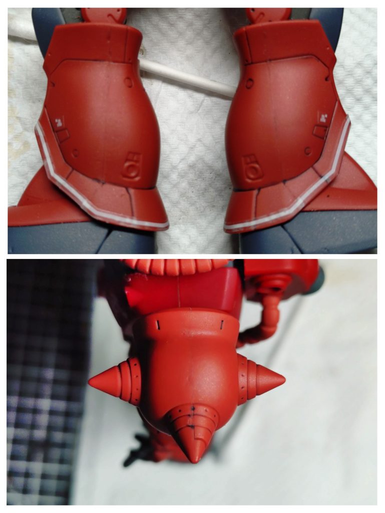 最終的にトップコートを吹いた状態。完全に消せるには、まだまだ工夫と修練は必要かなと。