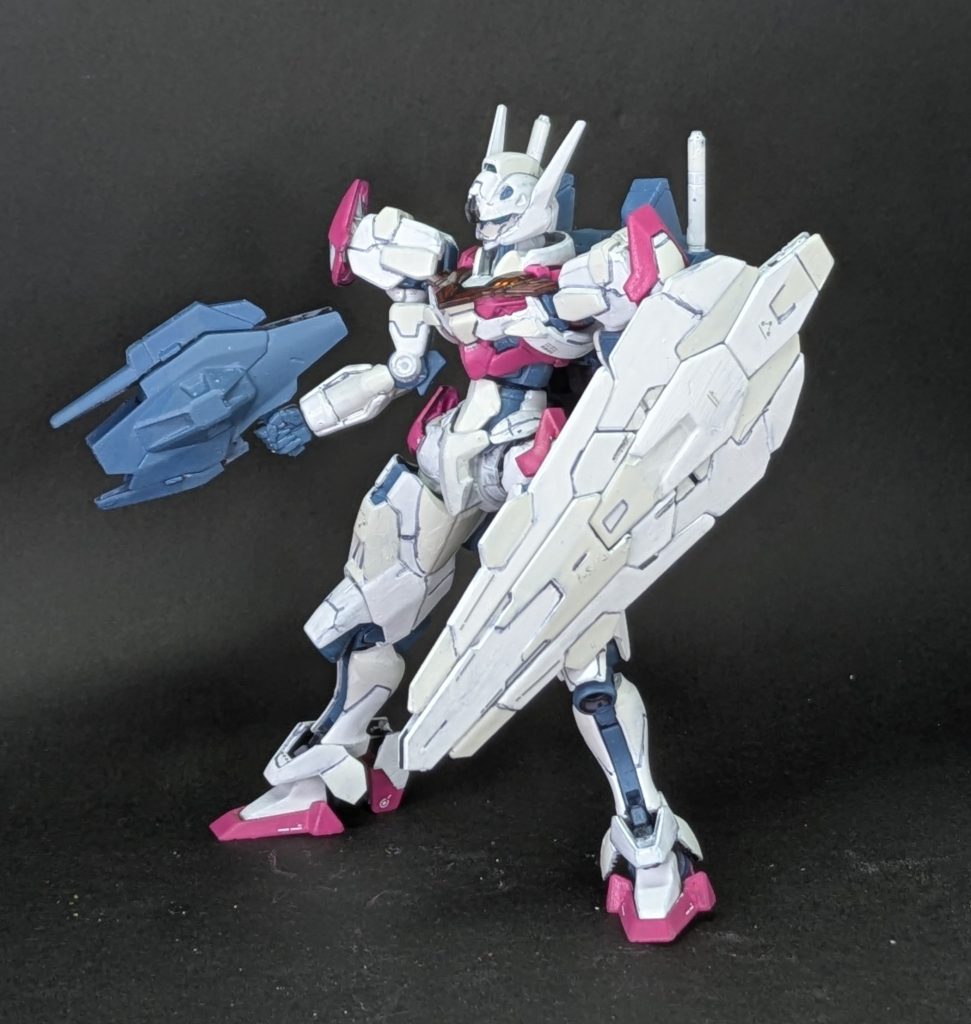 ルブリスの盾を組み立てるパーツ拾ってきたけども、白が綺麗に塗れたので、上手くなったなぁと