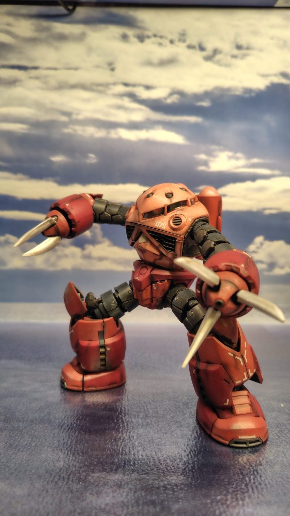 このキットは、ウェザリングに初めて挑戦して、マットのトップコートだけでの成形色仕上げです。