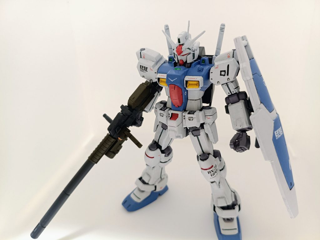 【カラーレシピ】青:ジークアクスブルー赤:イモータルジャスティスレッド白:アクリジョンベースグレーを下地に、ディアクティブホワイト→ジークアクスホワイトグレー:ルブリスグレーバックパック:黒鉄色、焼鉄色